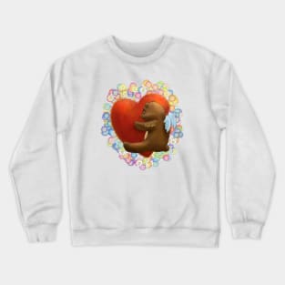 Heart hugging bear, i love you. Crewneck Sweatshirt